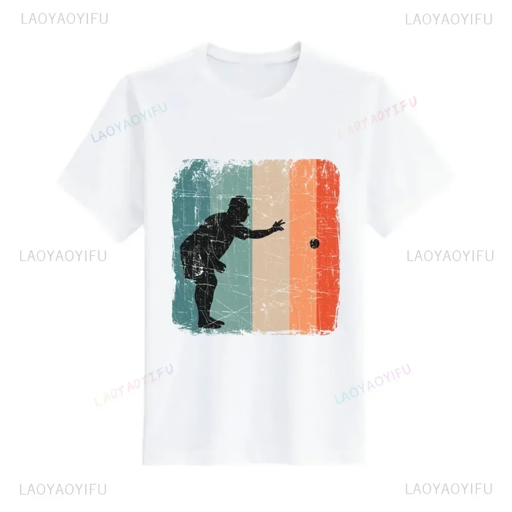 Petanque Bocce Player Ball Funny Retro Tshirt Casual Fahsion Loose Harajuku Man T Shirt Summer Style Comfort Streetwear Tees