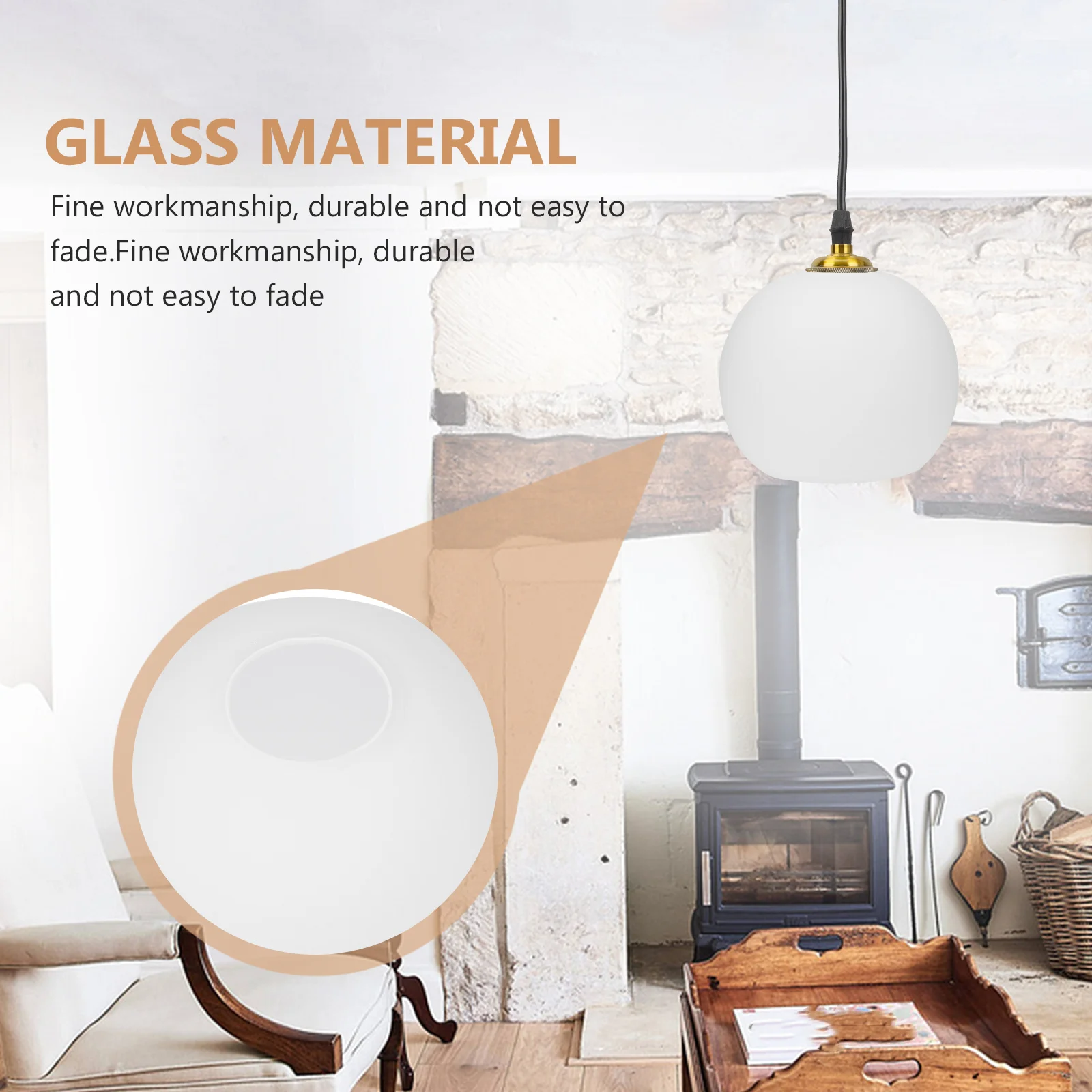 

2Pcs Apple Lampshade Frosted Glass Round Soft Light Cover Desk Lamp Replacement Decorative Craft Lighting Accessory