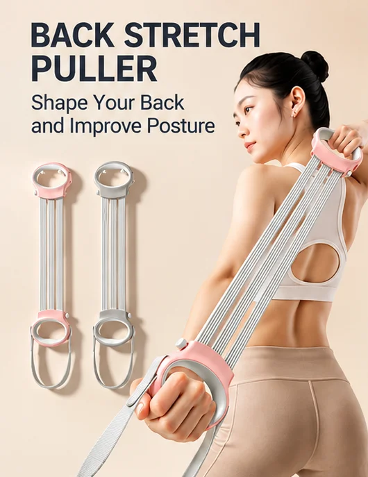 3-Level Adjustable Resistance Band with Handles, Elastic Stretch Pull Rope for Back Shoulder Leg Training, Home Yoga Workout