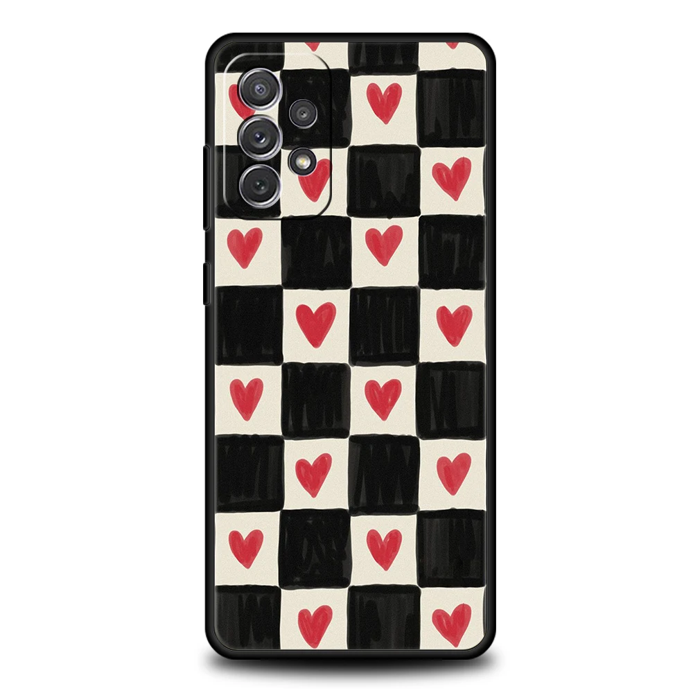Phone Case For Samsung A15 A13 A35 A55 A51 A71 A41 A31 A21S A03S A05 A17 A23 A25 A33 A53 A73 5G A07 4G Cover chess board art