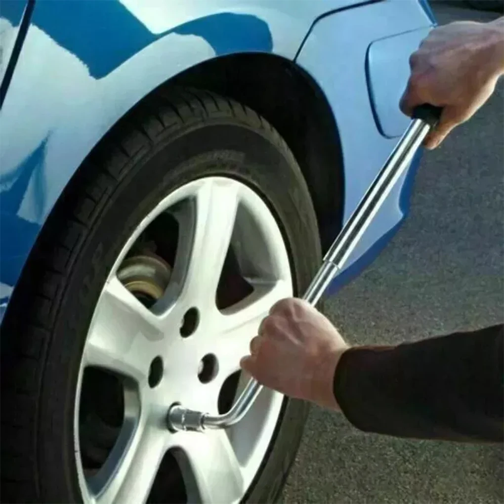 

Набор торцевых ключей для шин с удлиненным телескопическим стержнем для ремонта шин Прочный L-образный колесный ключ с торцевой головкой 17/19 21/23 мм