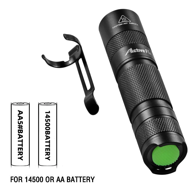 AA Flashlight 800 lumen Pocket Keychain rechargeable Strong Light No. 5 14500 battery powered mini light