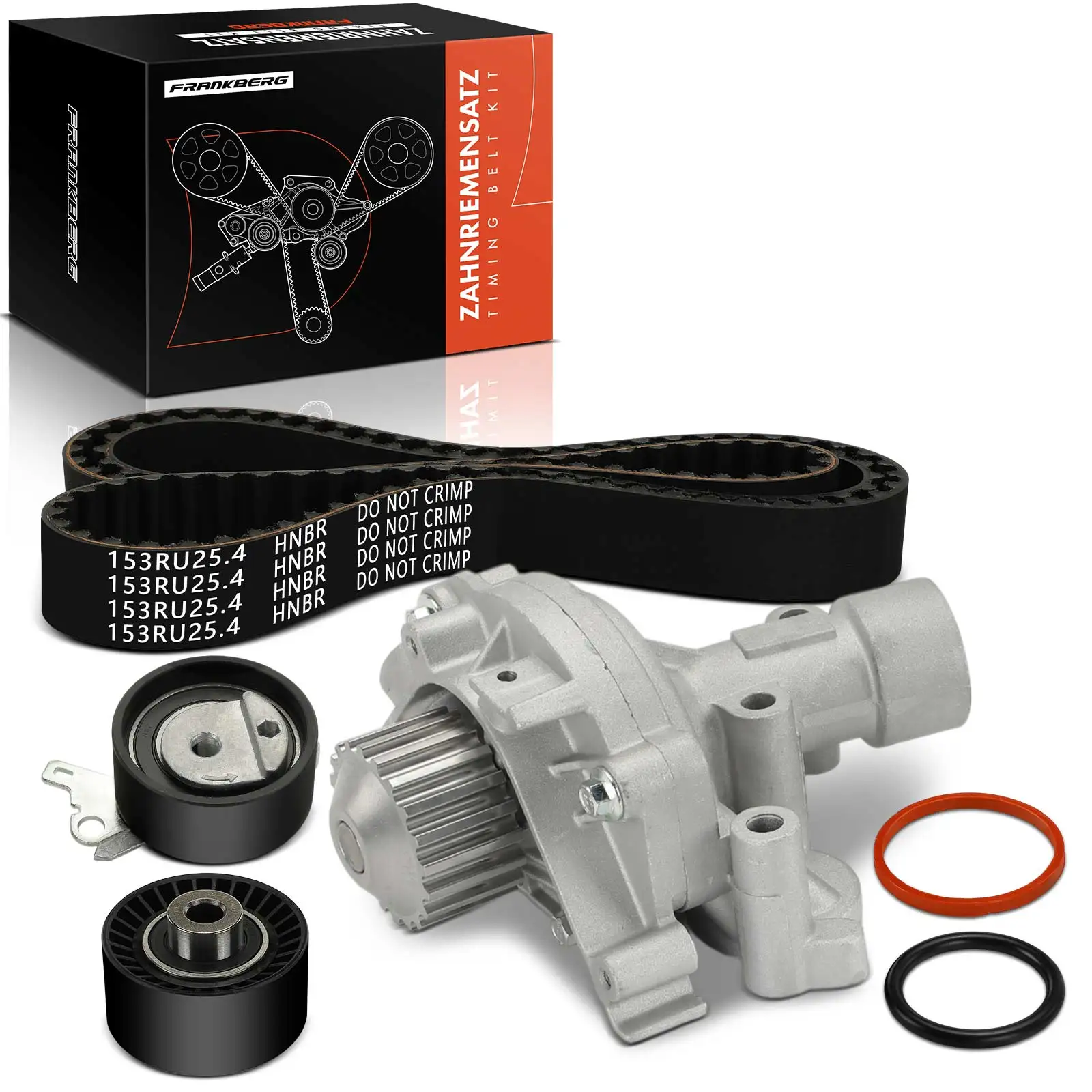 Frankberg 1x Distributieriemset waterpomp voor Peugeot 206 307 Citroën Xsara C5 Fiat 7883-13122 KP15528XS