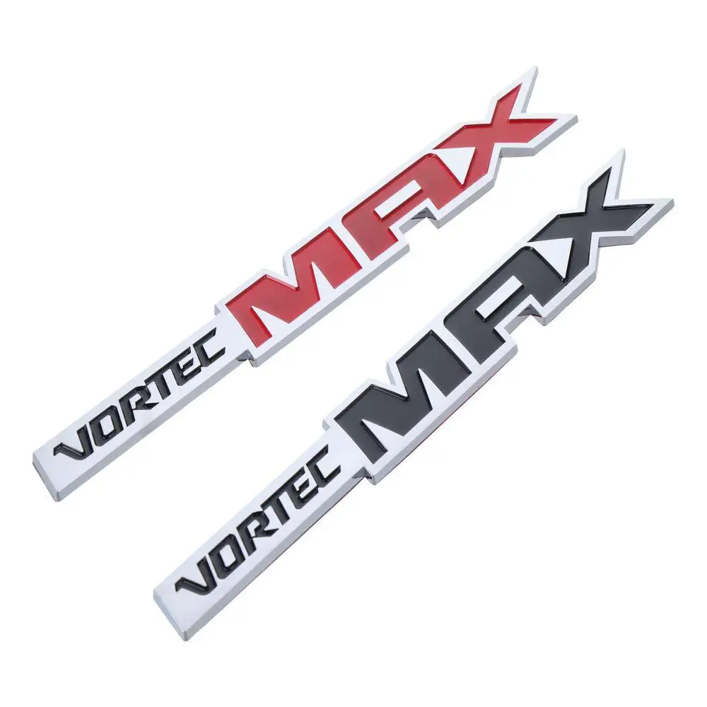 2pcs ABS Vortec MAX Car Emblems Badges Black,Red 11.22*1.34in 3D Door Tailgate Badges Decals