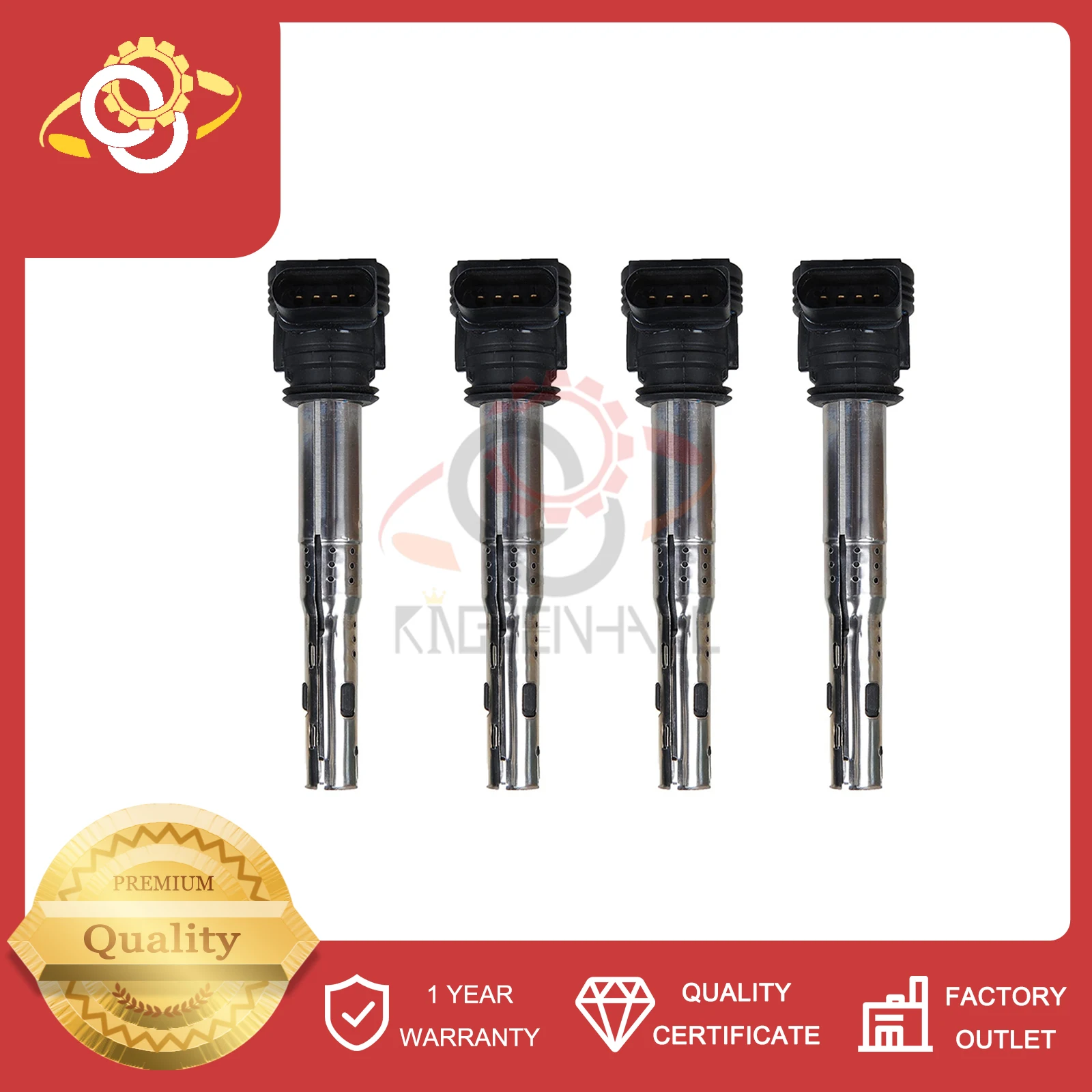 

4Pcs 07K905715A MMI030013 New High Quality Ignition Coils Compatible With Audi TT Q3 Q5 Q7 Quattro R8 RS4 S3 A3 A4 A5 A6 Quattro