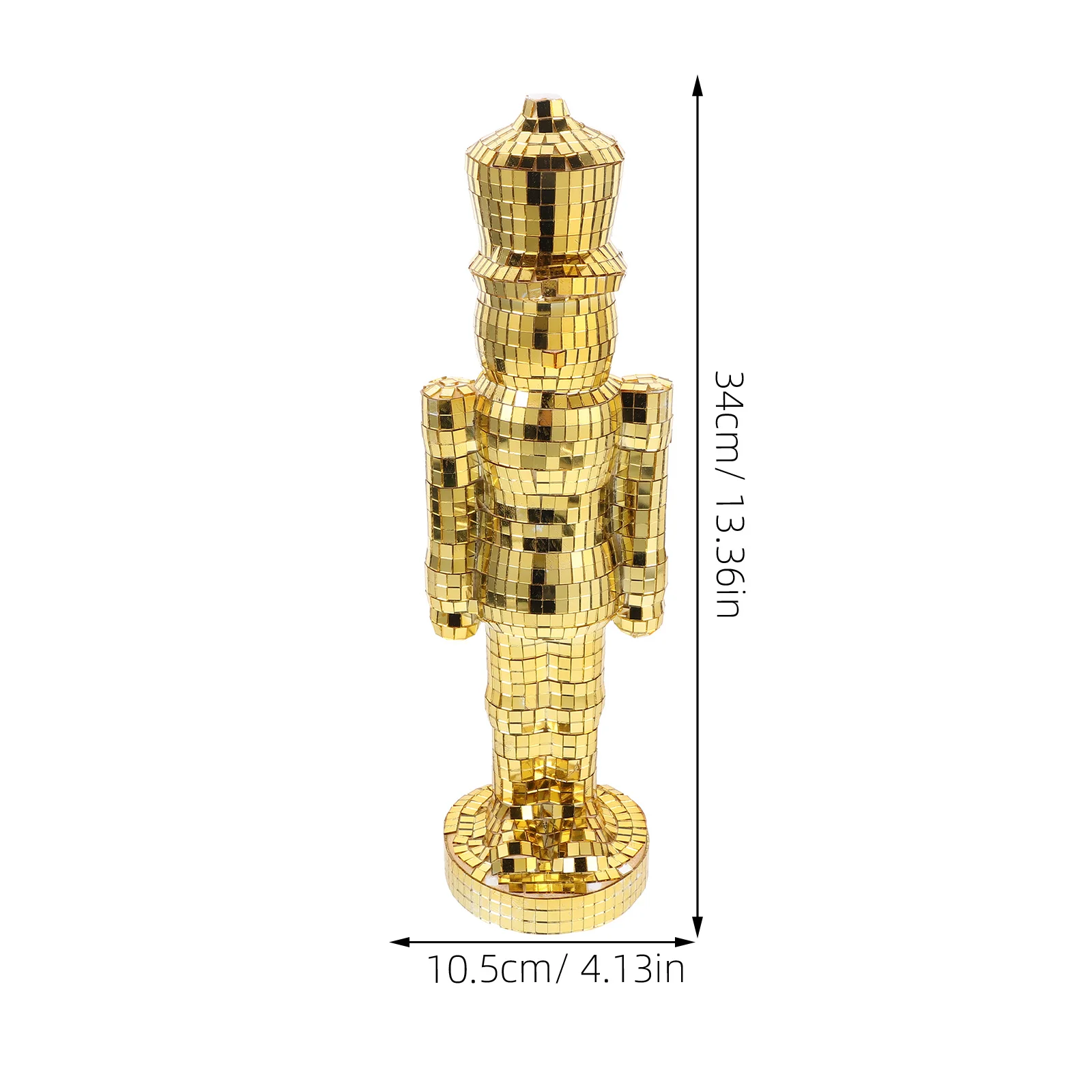 تمثال كسارة البندق الزجاجية 40 سم: ديكور جندي عيد الميلاد الإبداعي لطاولة الموقد رف عطلة ديكور المنزل