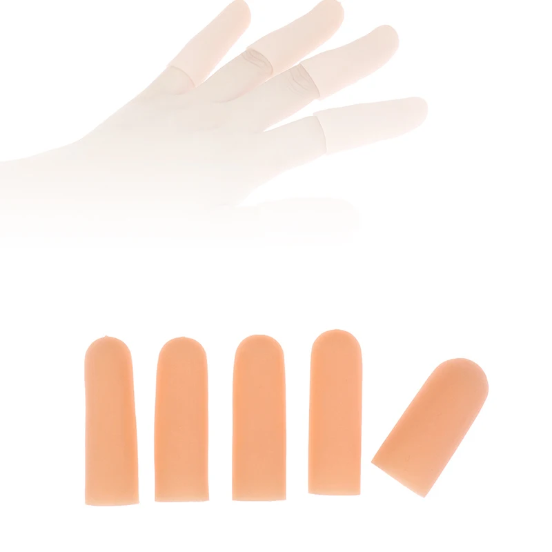 10 قطعة أنبوب هلام السيليكون ضمادة اليد حامي الاصبع مكافحة قطع مقاومة للحرارة إصبع الأكمام أدوات مطبخ الطبخ الرائعة #3