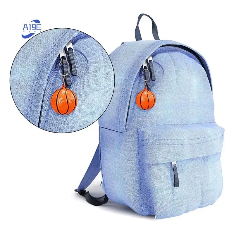 

A19E-24 Pack Mini Basketball Stress Ball Keychains, Sports Ball Keychains School Carnival Reward For Kids