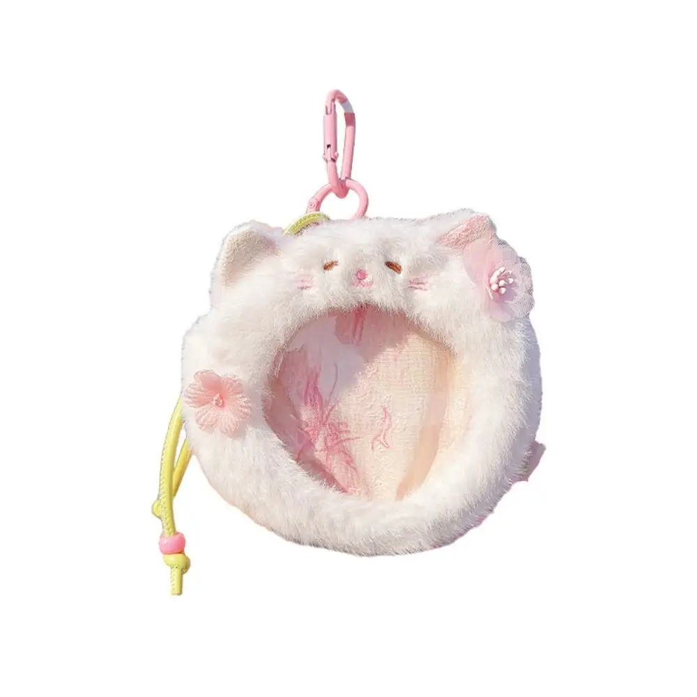 Bolsa de almacenamiento Animal Zero Wallet, monedero de gato rosa suave, insignia transparente de dibujos animados creativos, bolsa diaria