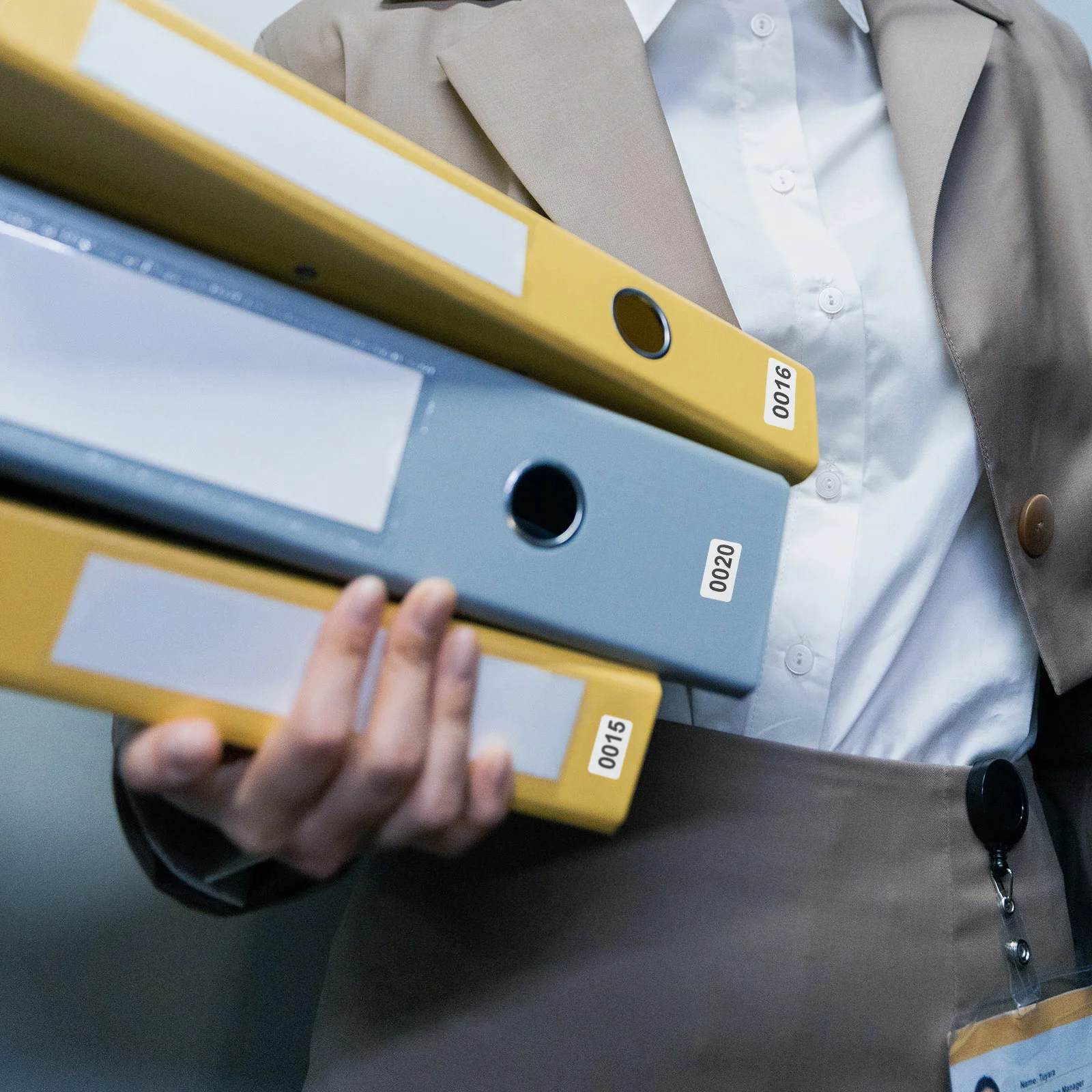 Adesivos de números retangulares autoadesivos, pasta fácil de descascar, etiquetas de inventário multiuso para cozinha, sala de aula, uso de escritório