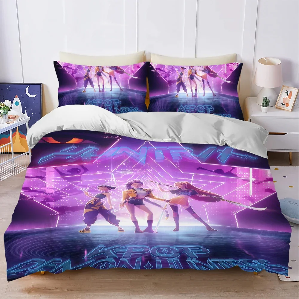 

Комплект пододеяльников из фильма D-Demon H-Hunters, мягкая хлопковая кровать, удобное студенческое общежитие, домашний подарок для девочек, детское постельное белье