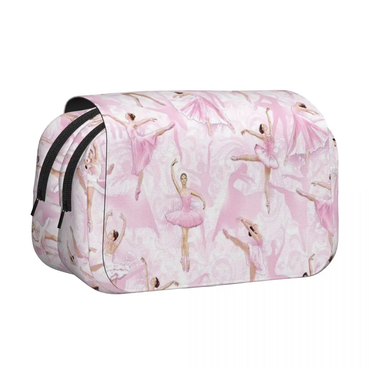 Ballet Dance Makes Me Free Ballerina Dancer Pencil Cases Pen Leather Big Capacity Pen Box Pencil Bag for Kids School