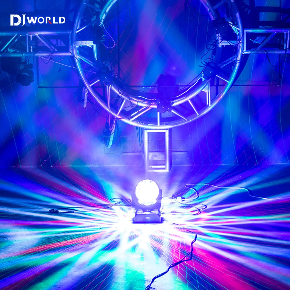 Imagem -05 - Bola de Discoteca Luz Led Feixe Laser Estroboscópio Movendo a Cabeça Luz Futebol Dmx Festa Mostrar Iluminação Palco Peças 16x3w Profissional dj