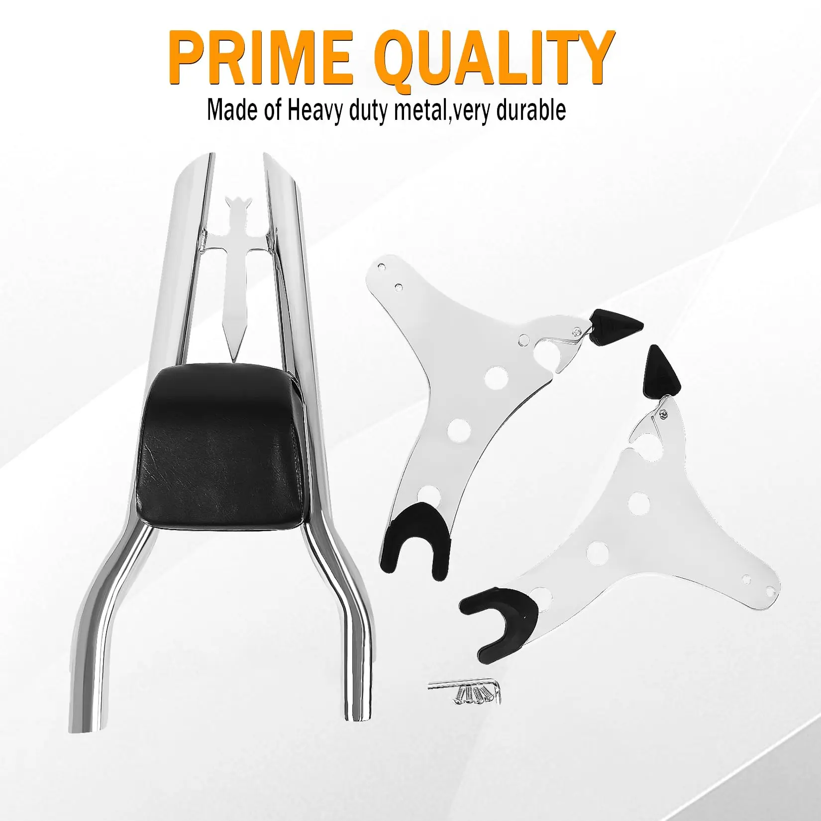 Accessories Motorcycle Backrest Passenger Sissy Bar & Luggage Rack For Indian Chieftain Roadmaster Springfield Dark Horse 14-25