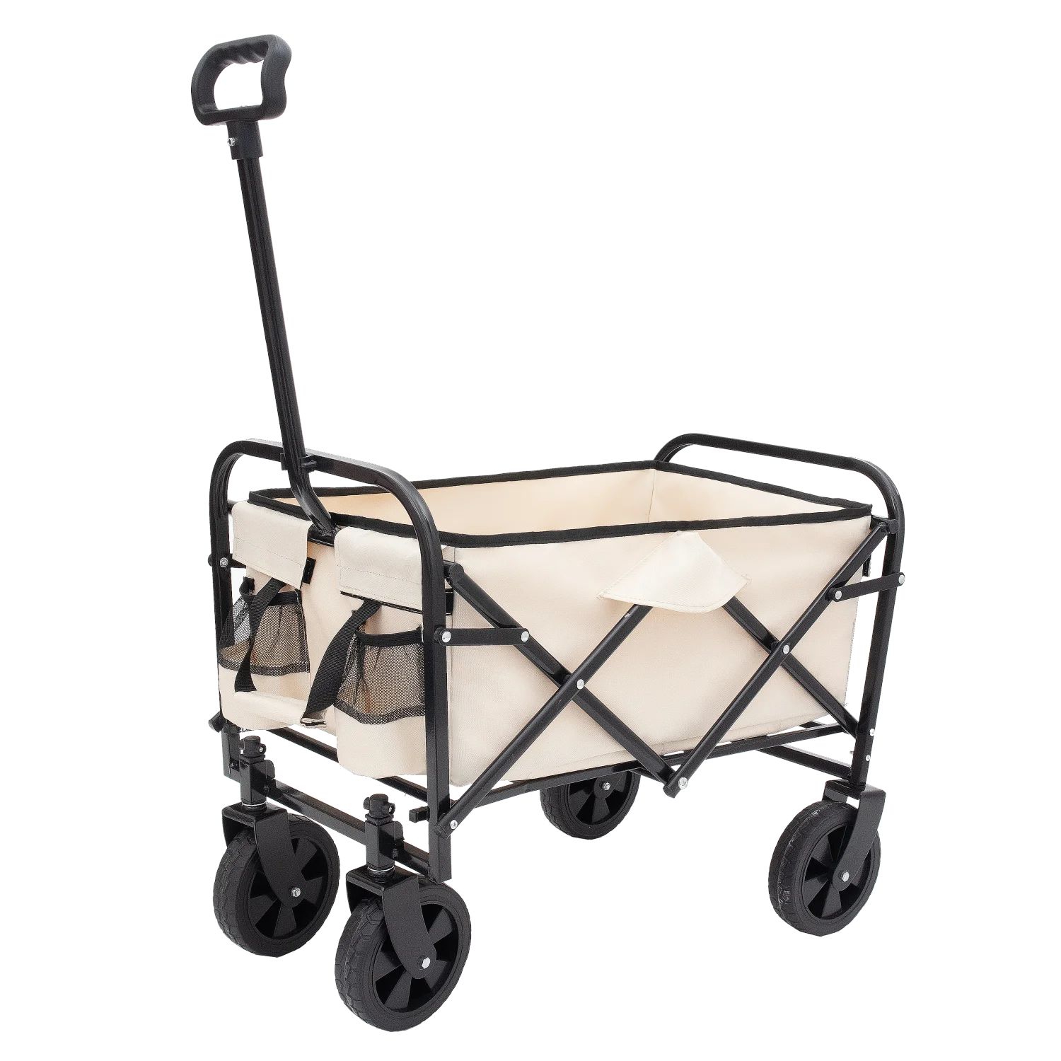 Collapsible Foldable Wagon Cart Beach Wagon Heavy Duty Utility Cart Utility Wagon Grocery Cart for for Camping Shopping Sports G