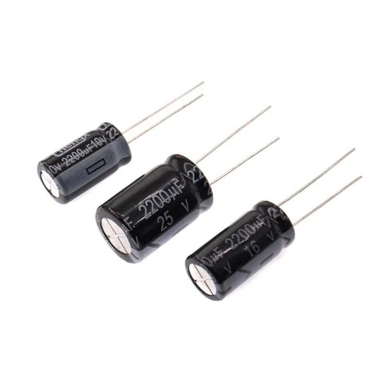 10PCS 2200UF New Aluminum Electrolytic Capacitor 10V 16V 25V 35V 50V 63V 10*17 10*20 13*21 16*25 16*30 18*32