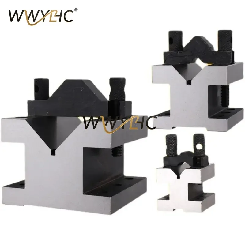 High Precision Steel V-Block, V-Type Fixture for Marking & Measuring, Equal Height Support Stand