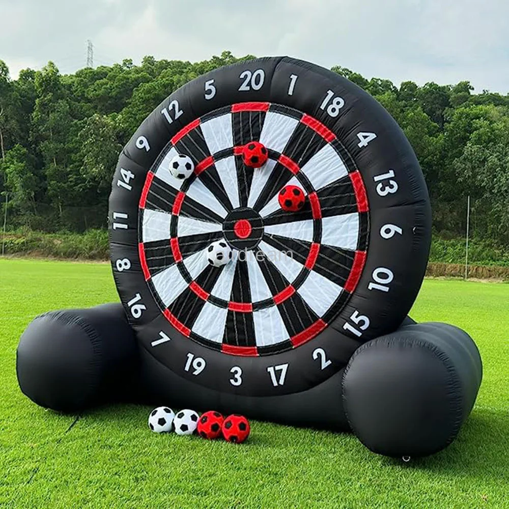 

Outdoorinflatable Giant Commercial Darts With Soccer Ball Support Frame For Kick Dartboard Sport Game