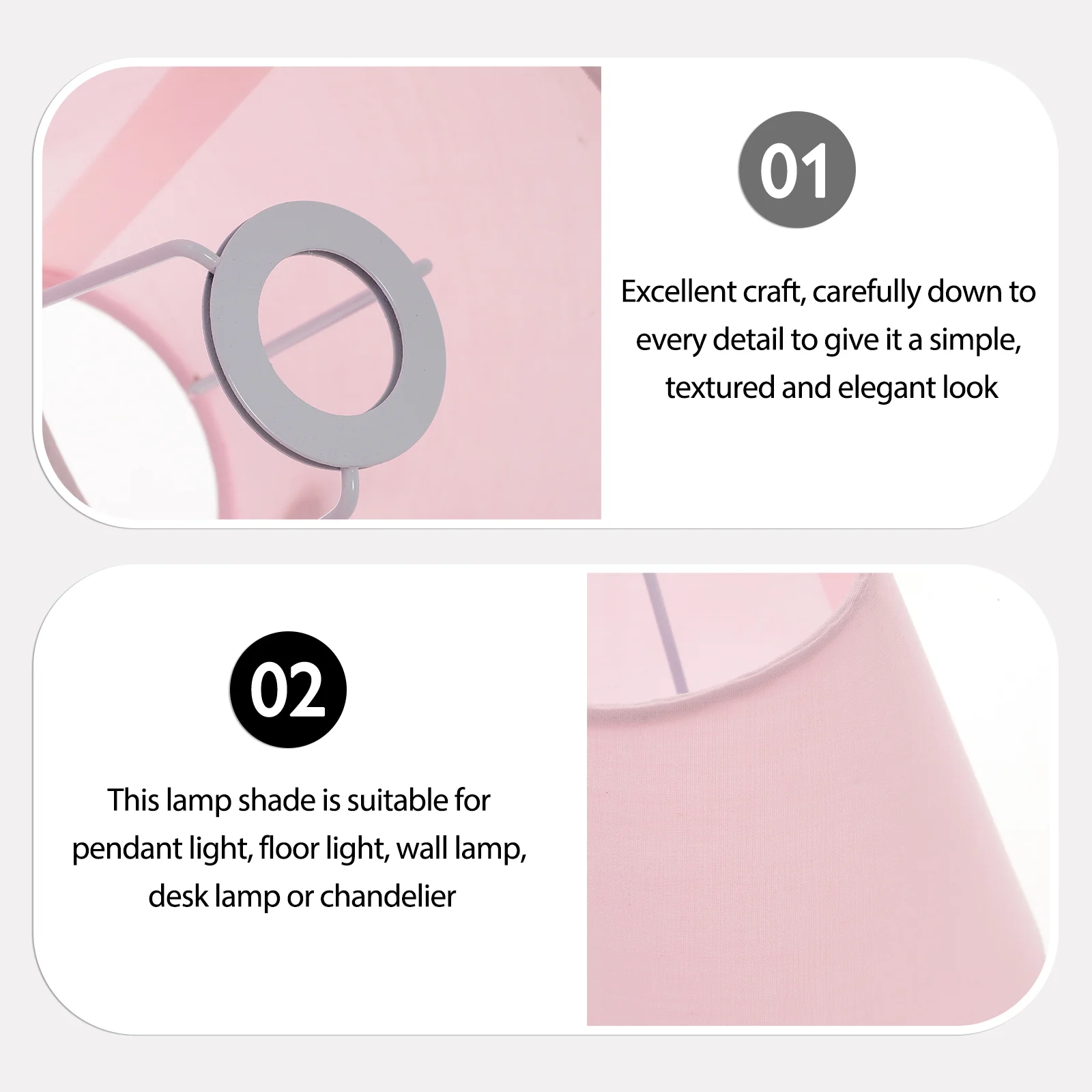 Black Table Lamp Pendant Shade Light Fixture Accessory Small Lampshade Cover