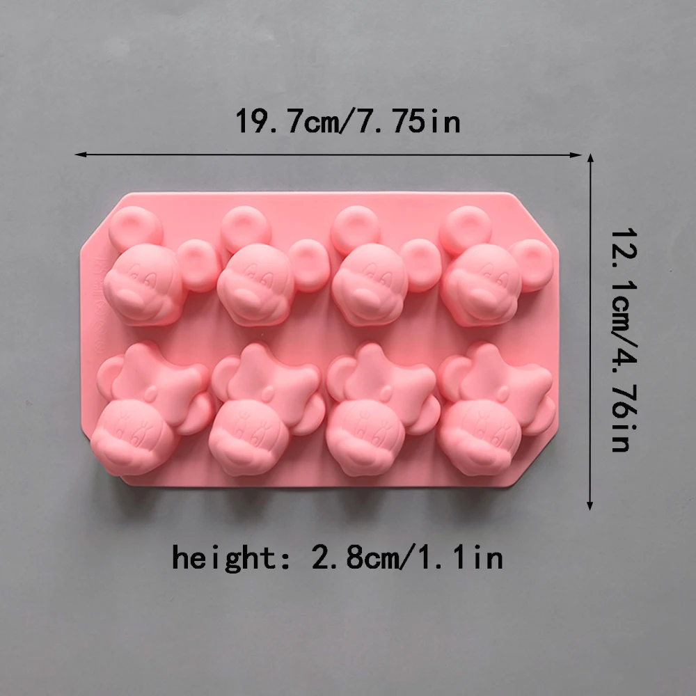 1pc Mouse shaped cake mold silicone chocolate candy pudding baking mold DIY birthday cake decoration plugin