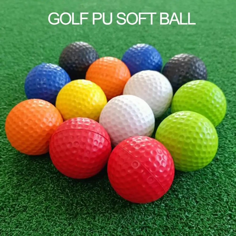 Safe Golf Balls 20pcs Vibrant Color Golf Balls for Indoor Outdoor Practice High Rebound Strong Stability Lightweight Long