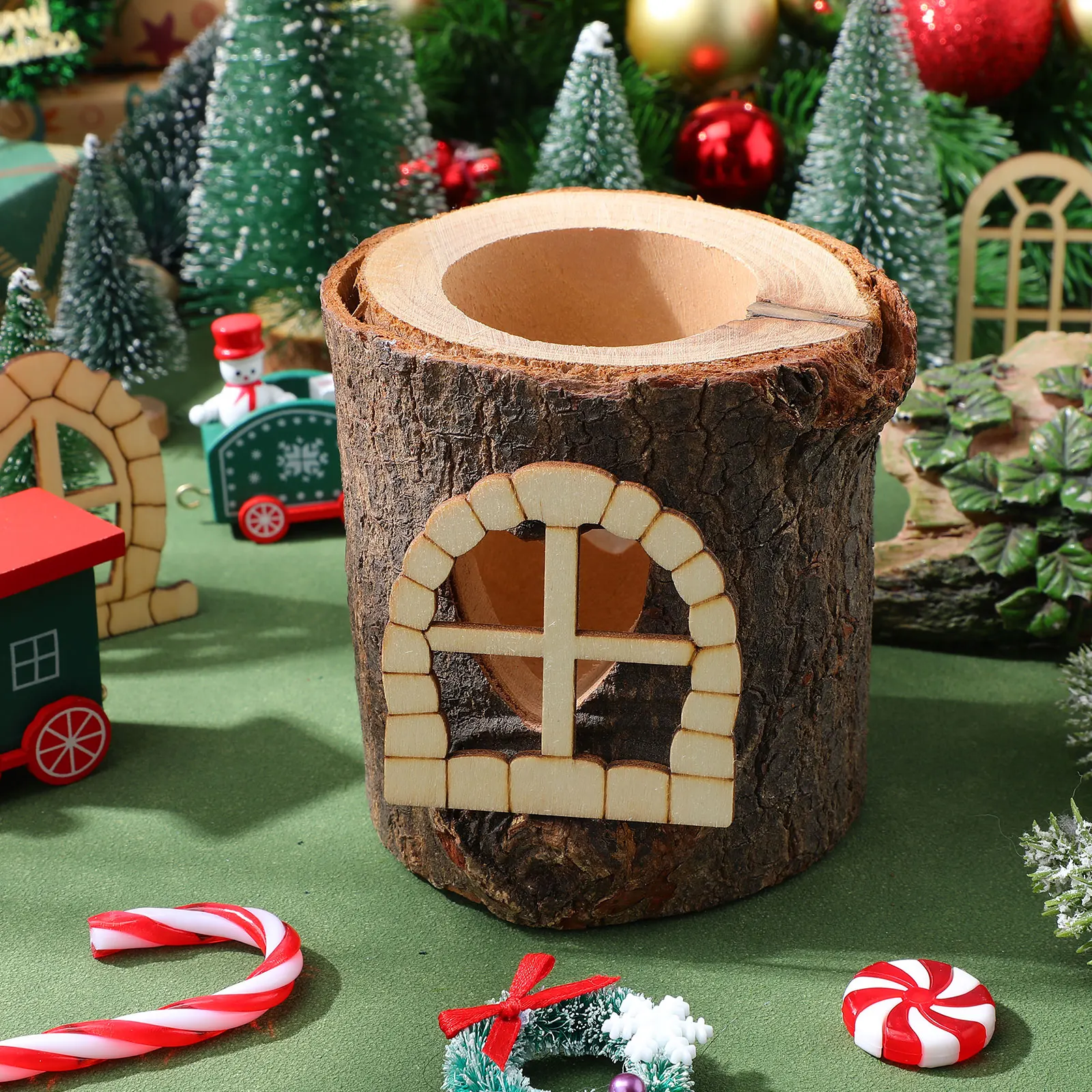 

25pcs Unfinished Wooden Door And Window Set For Diy Miniature Garden Decor For Outdoor Spaces And Creative Craft Projects