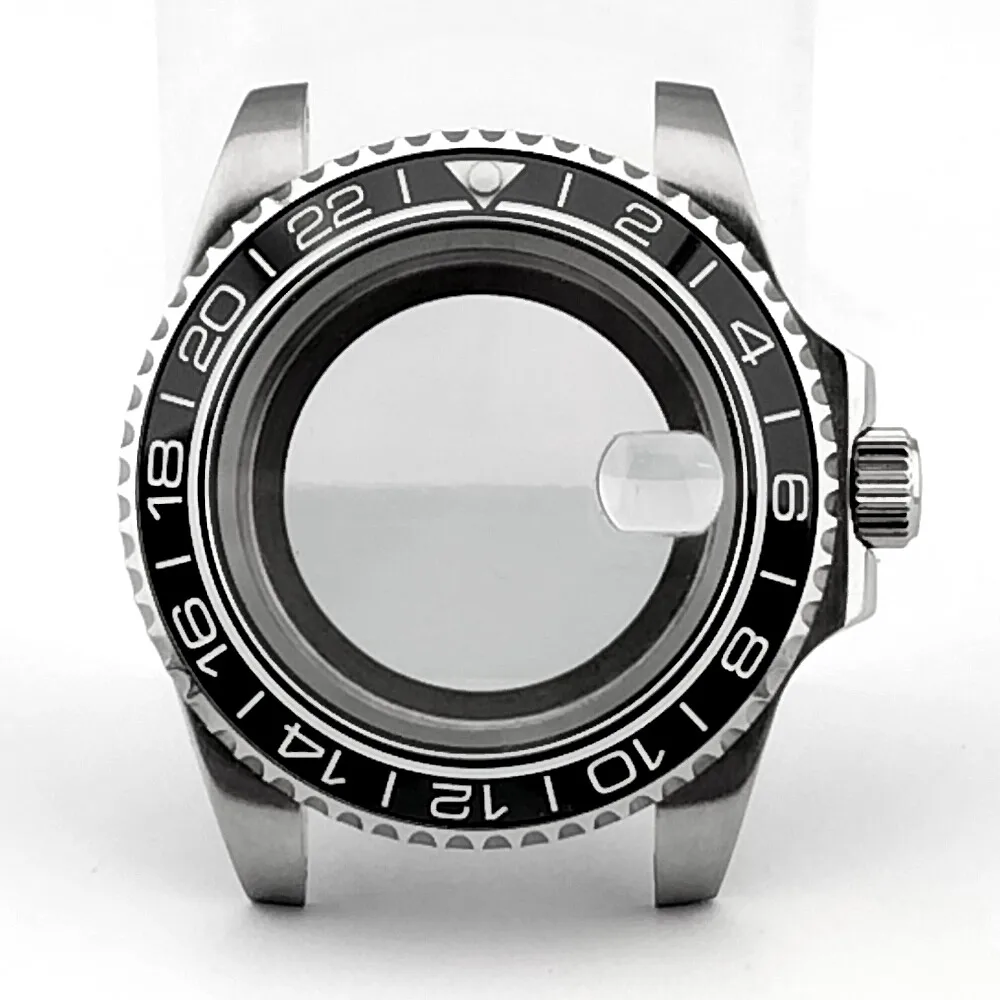 40,5 mm GMT Mechanisches Uhrengehäuse Passend für NH34 Uhrwerk Saphirglas Edelstahl Uhrenbox Uhrenteile Zubehör – Detail 1