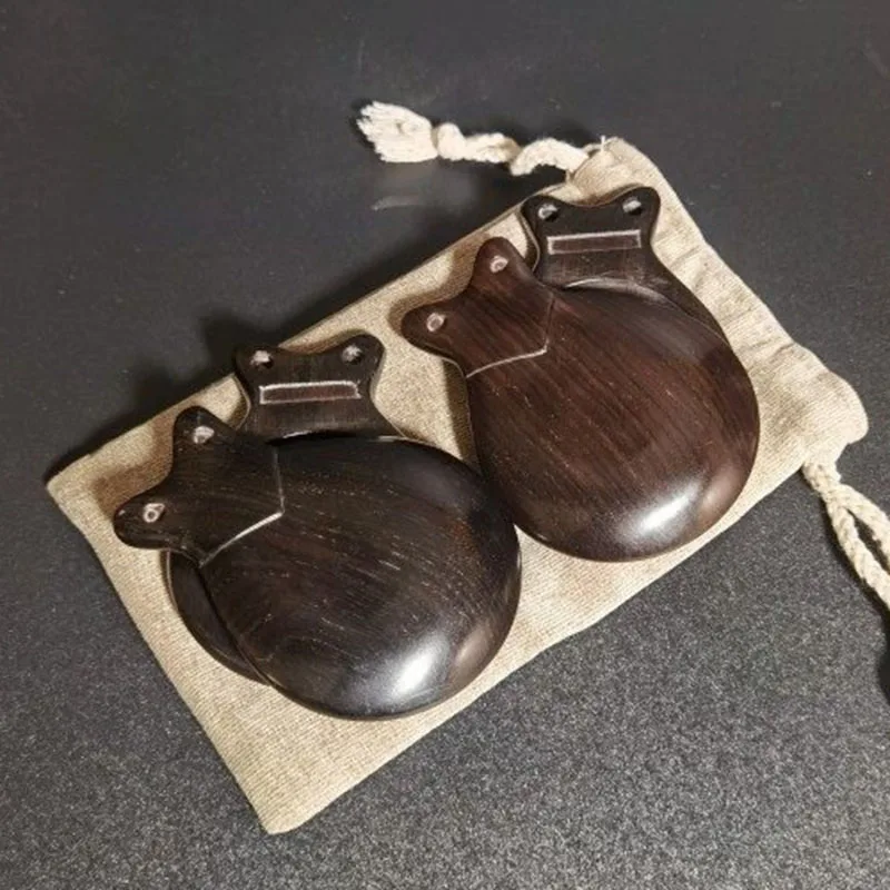 

Кастаньеты ручной работы из эбенового дерева: традиционные испанские кастаньеты для начинающих и профессионалов, перкуссионные инструменты для выступлений