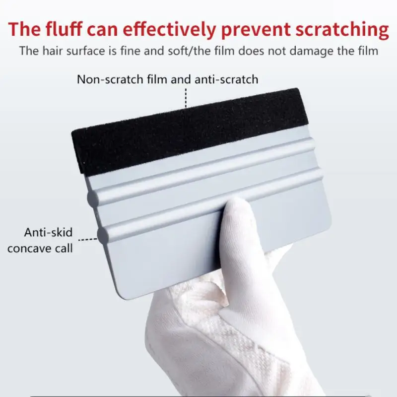 Blu rosso giallo tergipavimento feltro raschietto per bordi decalcomanie per auto strumenti per avvolgimento e tinta in vinile strumento per spatola avvolgente in plastica morbida