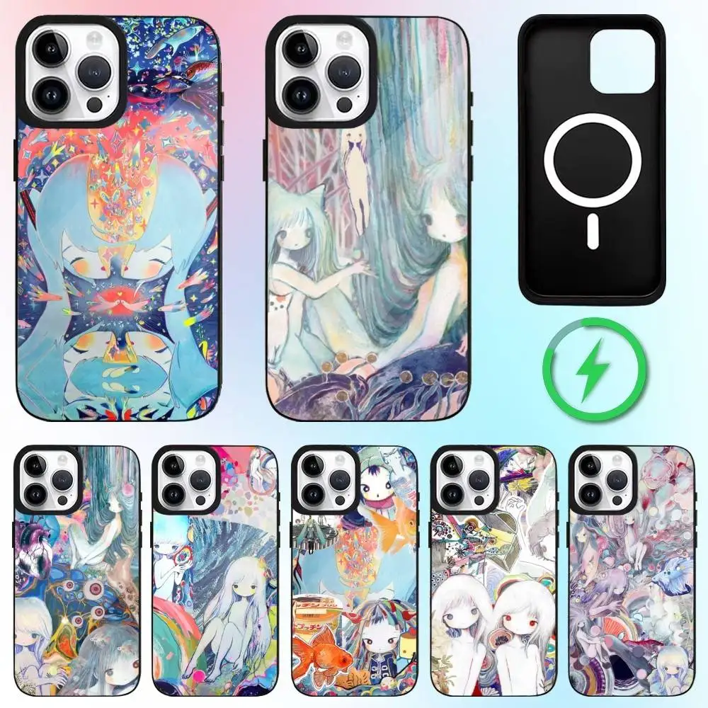 

Anime Japan K-Kikuo Music Phone Case For iPhone17,16,15,14,13,12,11 Plus,Pro Max Magnetic For Magsafe Wireless Charging