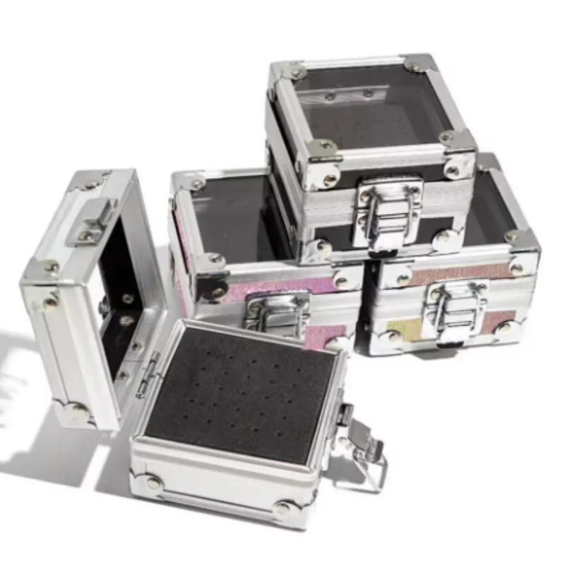 Nail Drill Bits Storage Aluminum Box Portable Manicure Grinding Head Display Case Organizer Container for Nail Art Salon - view 3
