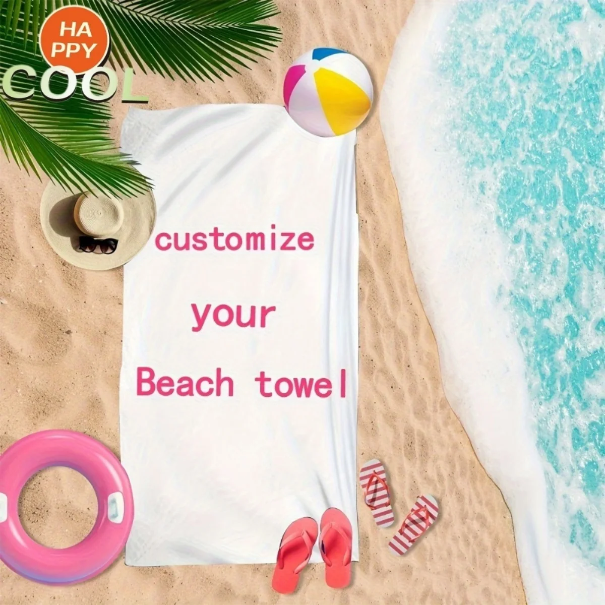 1‑Piece Custom Beach Towel - Modern Style, Ideal for Beach & Outdoor Enthusiasts, Perfect for Pool and Beach Fun - An Excellent