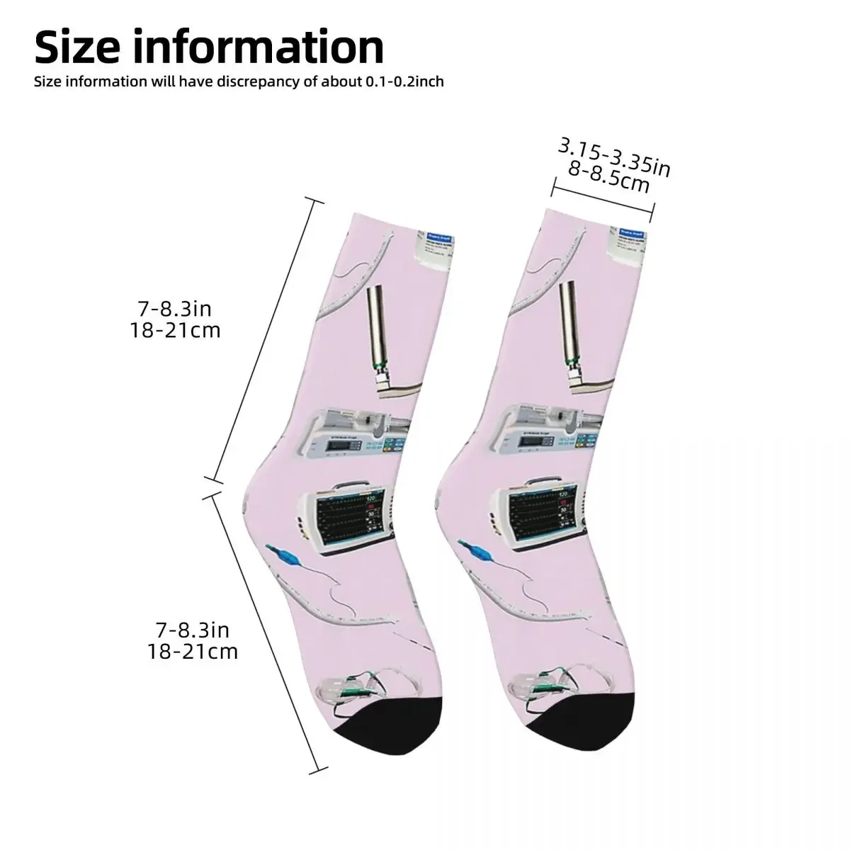 Tools Of The Trade PALE PINK Anesthesia Anaesthesia Socks Harajuku Super Soft Stockings All Season Long Socks Accessories