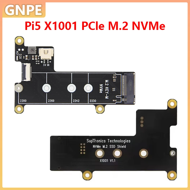 Raspberry Pi 5 PCIE M.2 NVMe Протокол M.2 Плата расширения твердотельного накопителя Pi5 X1001