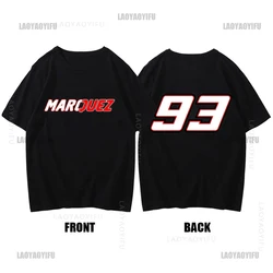 Marquez Logolu Serin Kırmızı Karınca T-Shirt Erkek Kadın Marquez Motosiklet Yarışı Oyunu 93, % 100% Pamuk Kısa Kollu Yetişkin Giyim