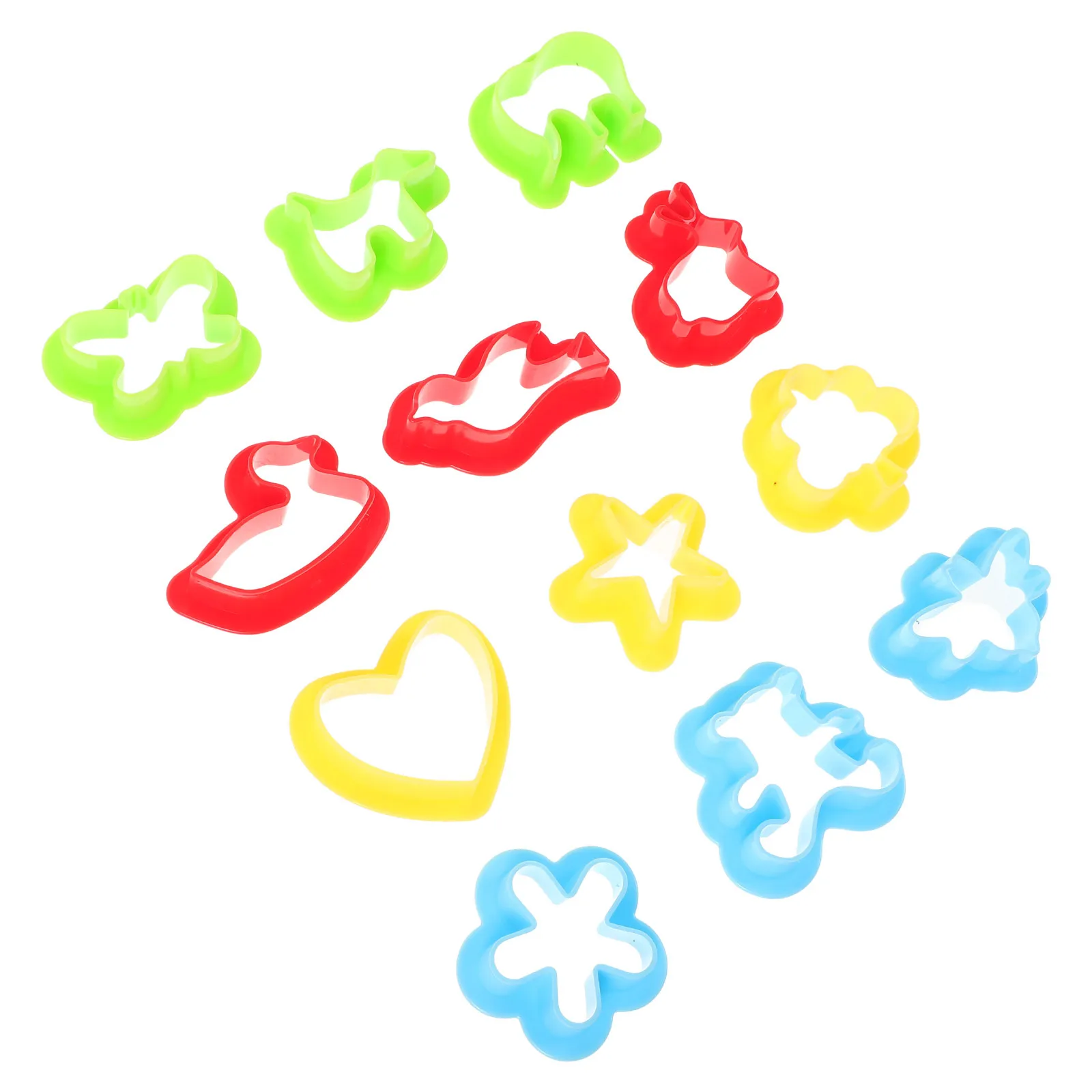 Ensemble de moules de gaufrage en argile colorée, coupe-argile en caoutchouc pour enfants, outils éducatifs créatifs, Kit de modélisation pour enfants, 12 pièces