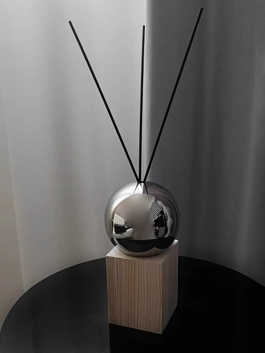 Modern Simple Creativity Aromatherapy ornaments Stainless Steel Spherical Incense Diffuser Desktop Advanced Decorative Items