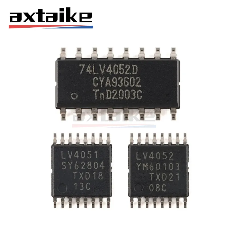 10PCS 74LV4051PW 74LV4052PW LV4051 LV4052 TSSOP-16 74LV4052D SOP16 8-channel Dual 4-channel Analog Multiplexer Demultiplexer IC