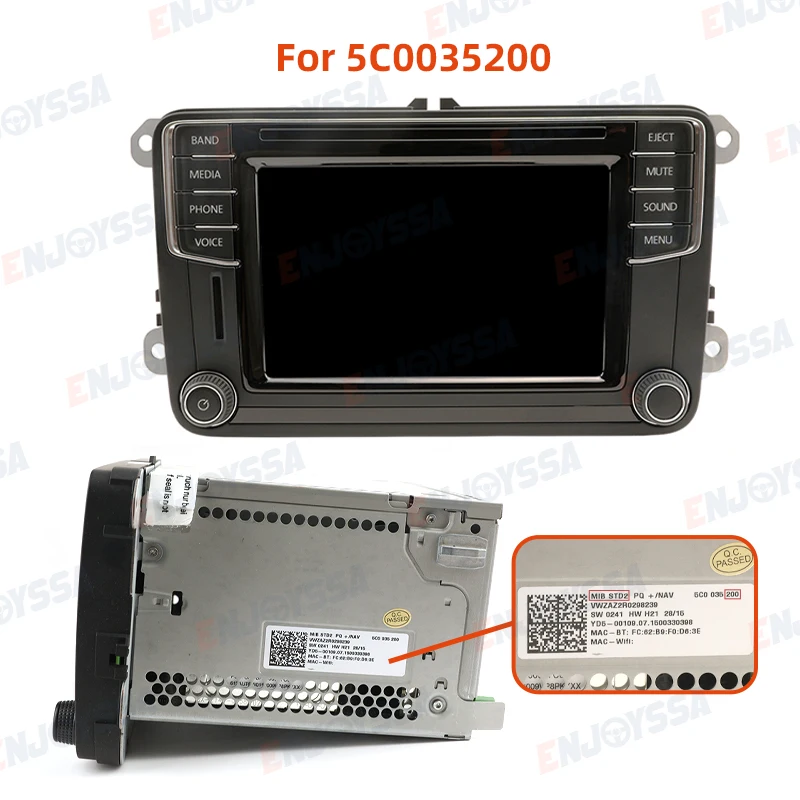 New 6.5 Inch Touch Screen For VW MIB 682 200 Car Radio Stereo Multimedia Player Navigation Radio For TDO-WVGA0633F00039/36 /45