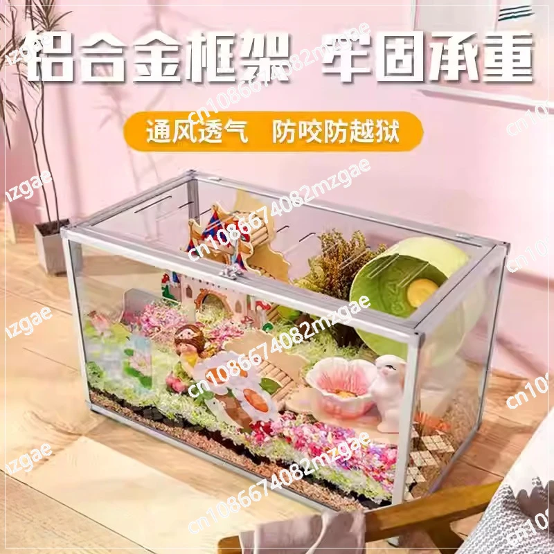 Acrylic Hamster Cage Panoramic Transparent Oversized Golden Bear Villa Hamster Feeding Box