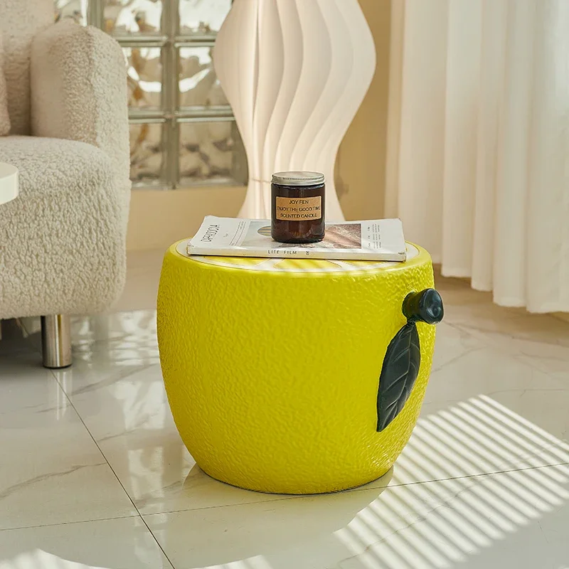 Internet Celebrity Lemon Model Low Stool Creative Design Cute Leisure Stool Household Small Apartment Shoe Changing Stool