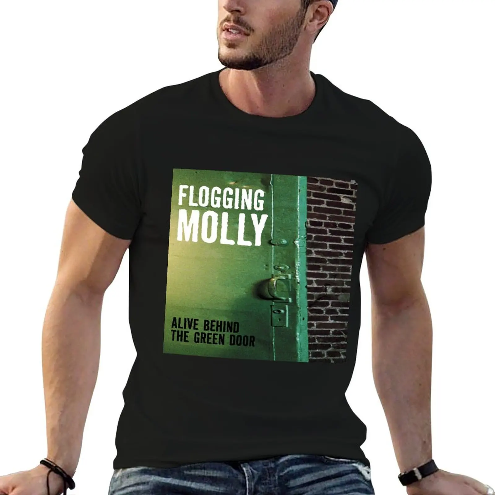 

Flogging Molly alive behind the green door T-Shirt man t shirts for men casual t shirts cotton 100% T-Shirt