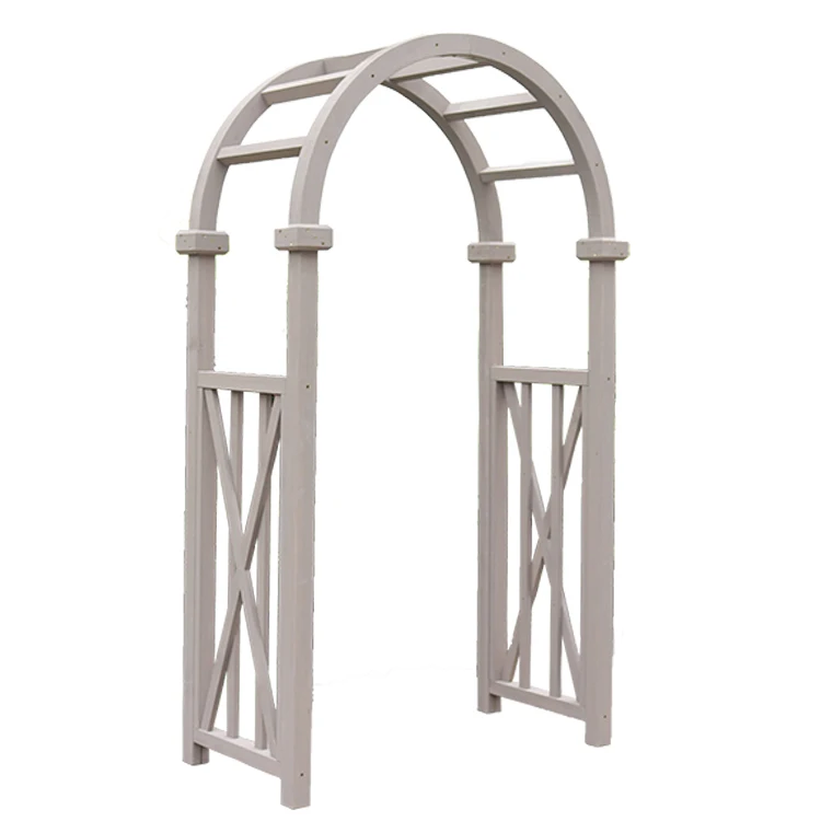 Hot selling wooden outdoor patio Garden Trellis Arch With Flower Pot