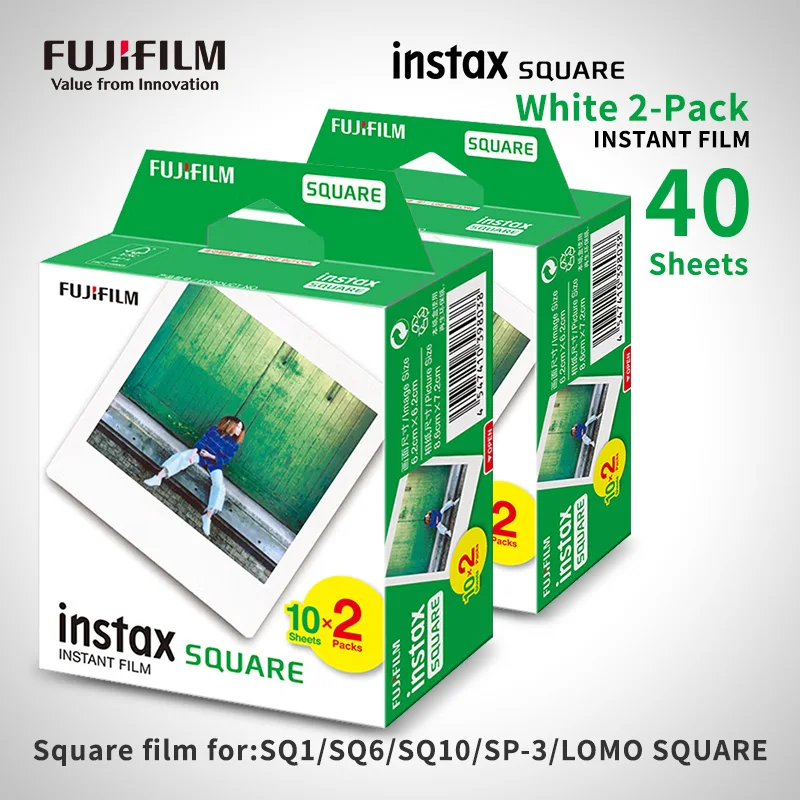 

40 Sheets Fujifilm Instax Wide Film Instant White Edge For Fuji Camera 100 200 210 300 500AF Lomography Wide Link Wide