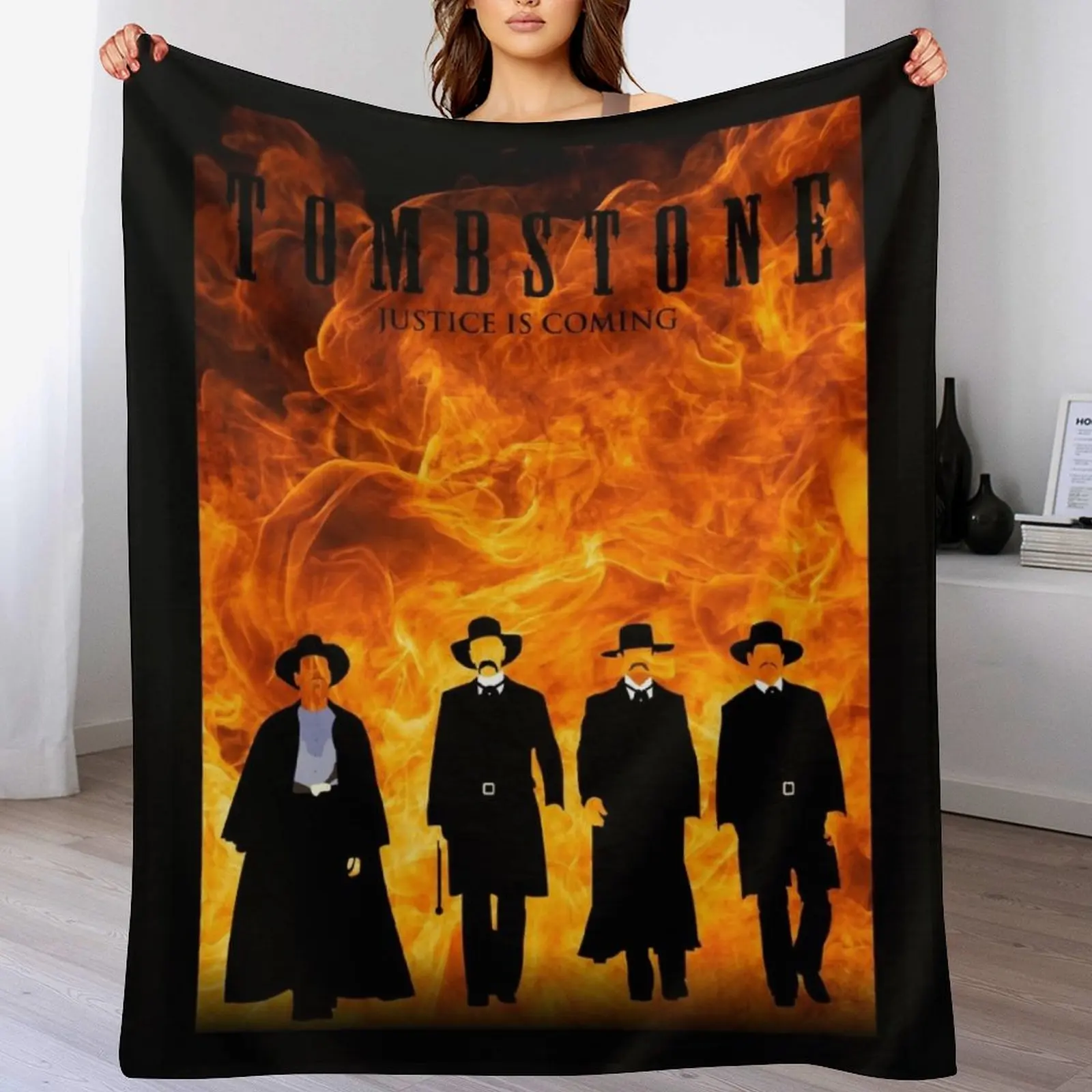 

Tombstone: FIRE Throw Blanket Cute Plaid Decoratives Blankets