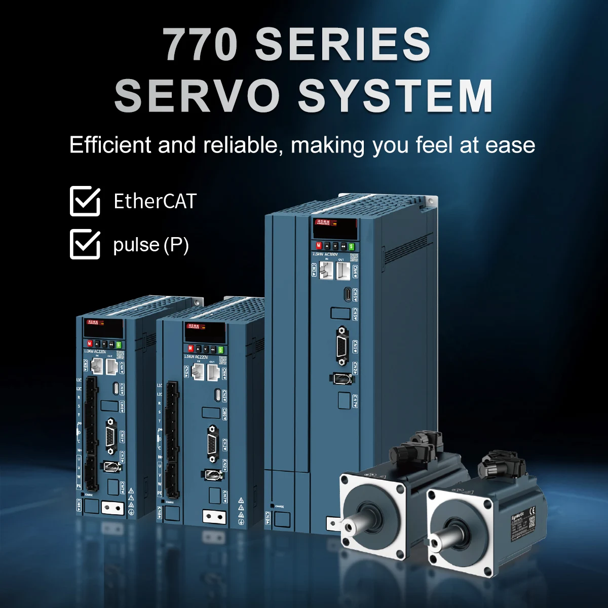 100W Customized Servo Motor Encoder Digital Ac Servo Driver Without Brake