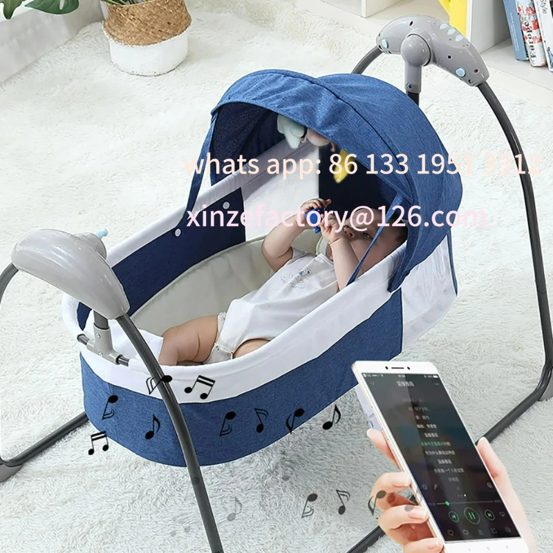 

Customizable 3-Speed Auto Swing Electric Swing Bouncer Lounger Cradle up to 18KG with Music