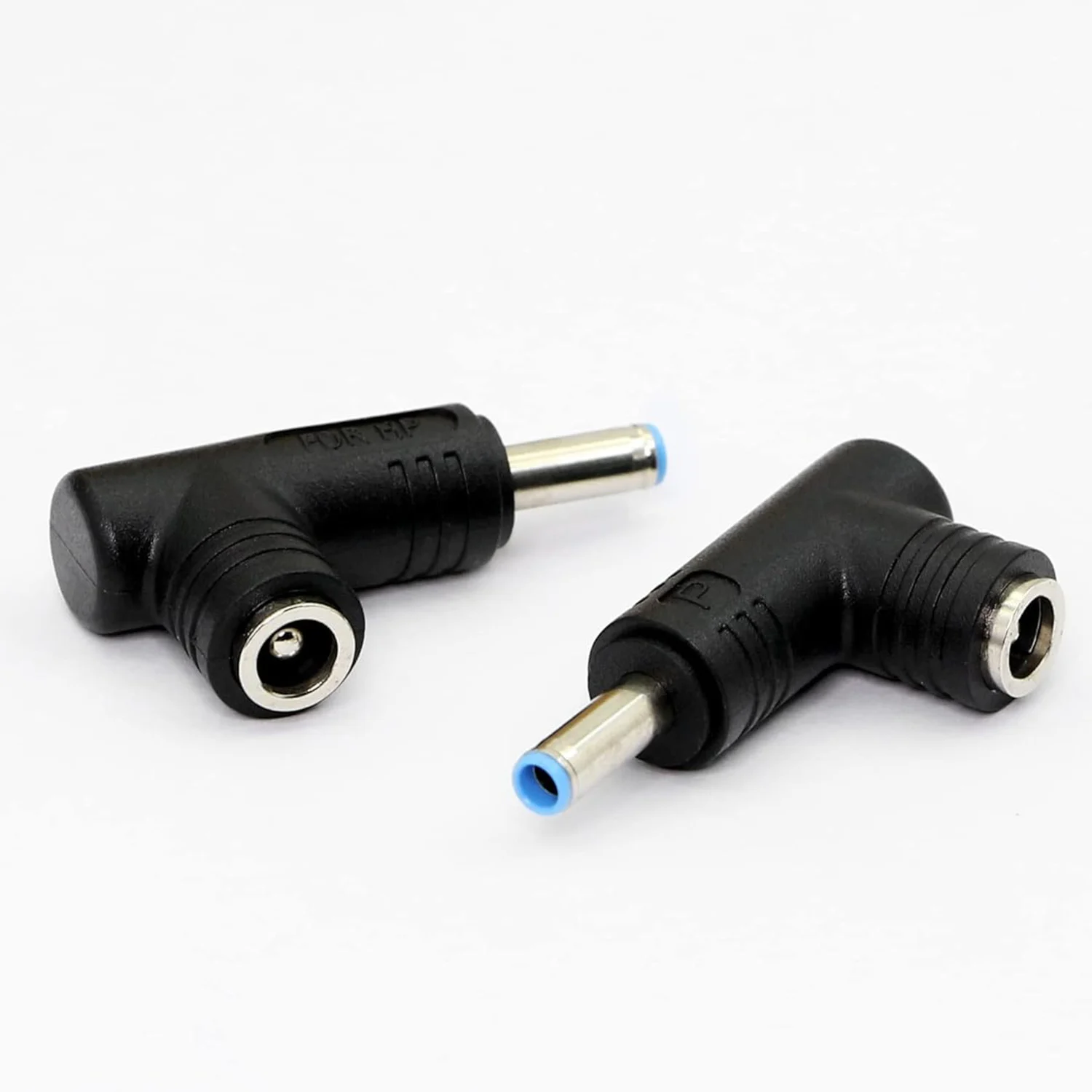 2pcs 90 Degree 240 Watt DC Power Connector Adapter 5.5mm x 2.5mm Female Plug to 4.5mm x 3.0mm Male Jack for HP Laptop Power