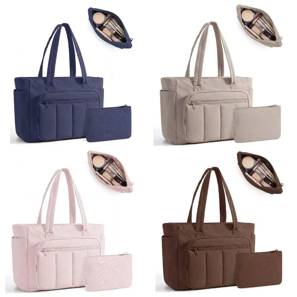 Große Damen-Tragetasche mit mehreren Fächern, wasserabweisende, gepolsterte Handtasche, lässige, leichte Tasche für den Arbeitsweg