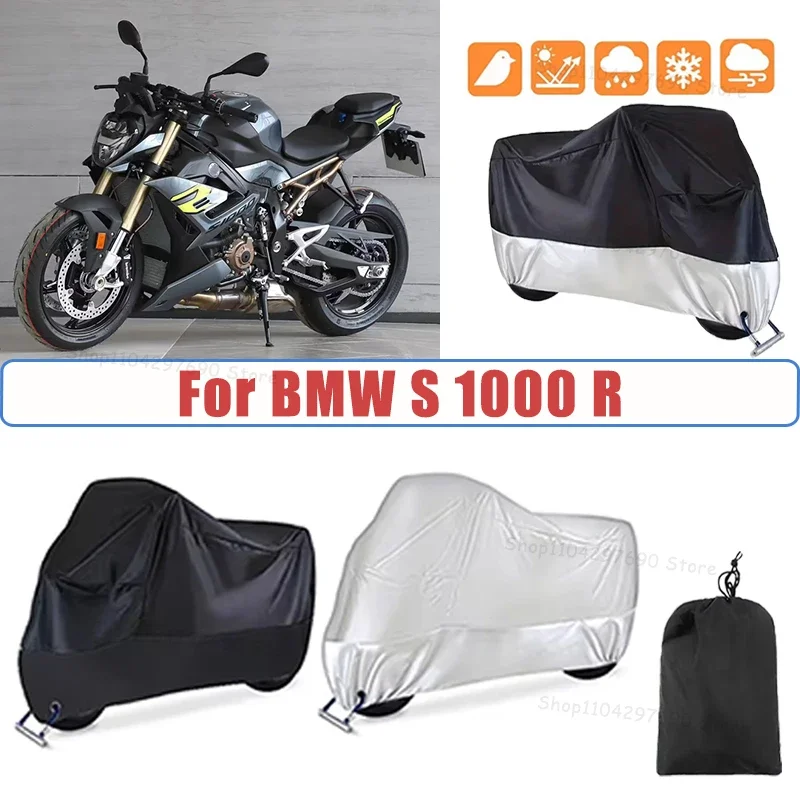 210D Oxford Motorcycle Cover Waterproof All Season UV Protection For BMW S 1000 R Anti-Tear Windproof Motorbike Cover